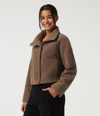 High Neck Long Sleeve Workout Jacket High Neck Long Sleeve Workout Jacket