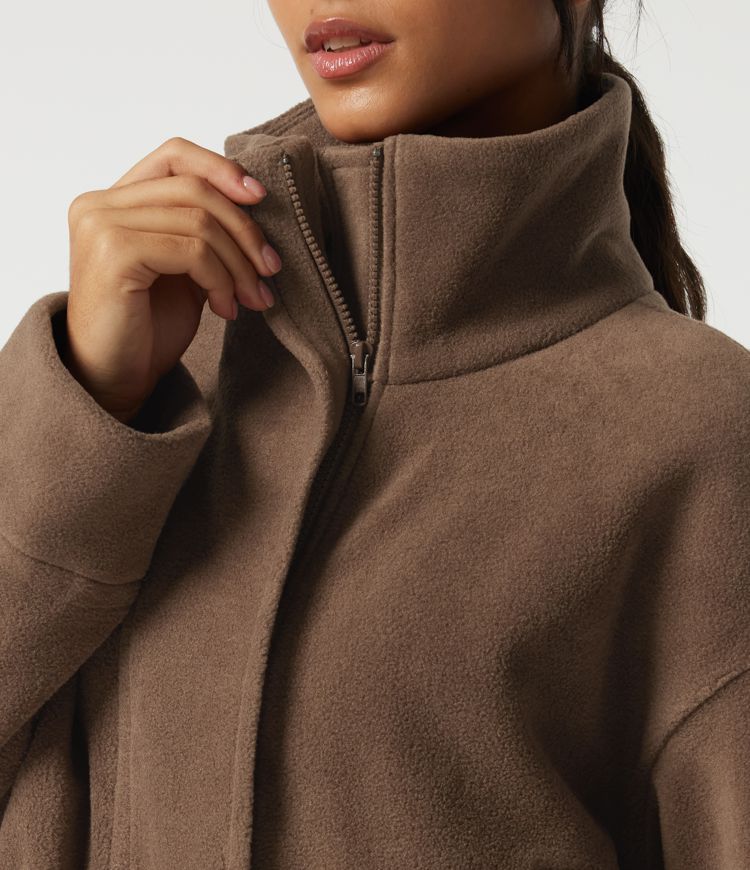 High Neck Long Sleeve Workout Jacket High Neck Long Sleeve Workout Jacket