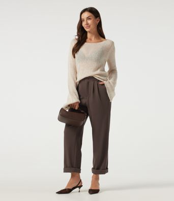Mid Rise Straight Leg Work Cotton Pants with Pockets Mid Rise Straight Leg Work Cotton Pants with Pockets