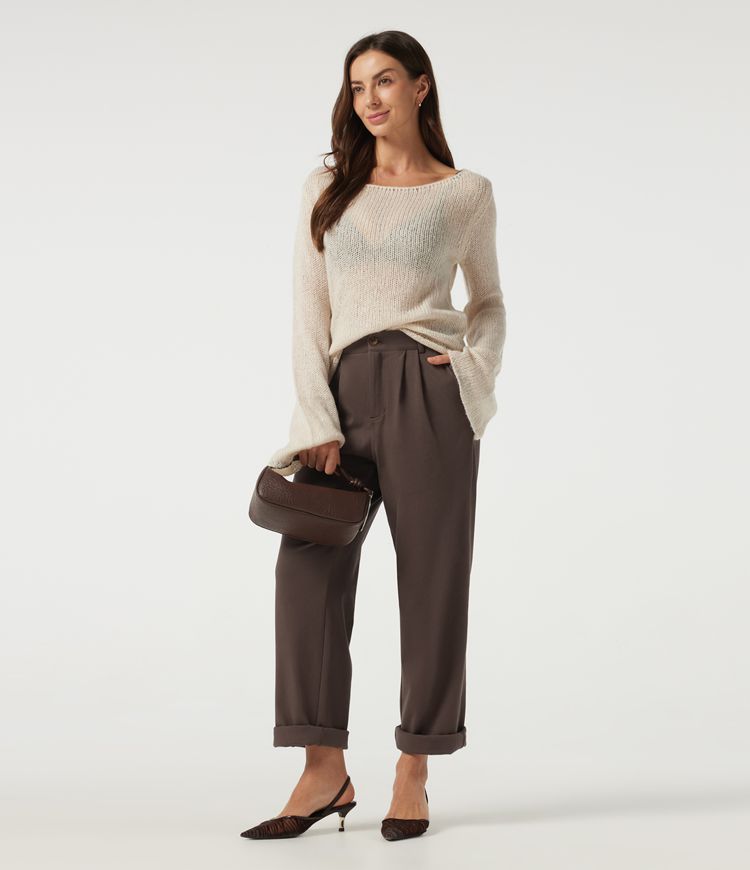 Mid Rise Straight Leg Work Cotton Pants with Pockets Mid Rise Straight Leg Work Cotton Pants with Pockets