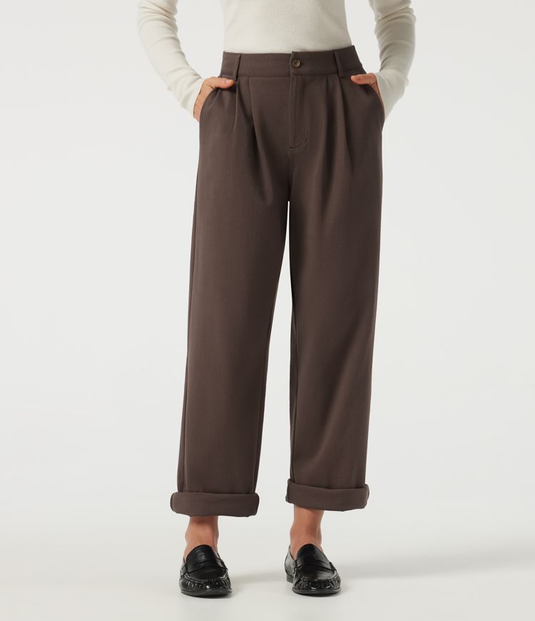 Mid Rise Straight Leg Work Cotton Pants with Pockets Mid Rise Straight Leg Work Cotton Pants with Pockets