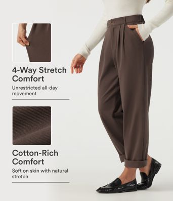 Mid Rise Straight Leg Work Cotton Pants with Pockets Mid Rise Straight Leg Work Cotton Pants with Pockets