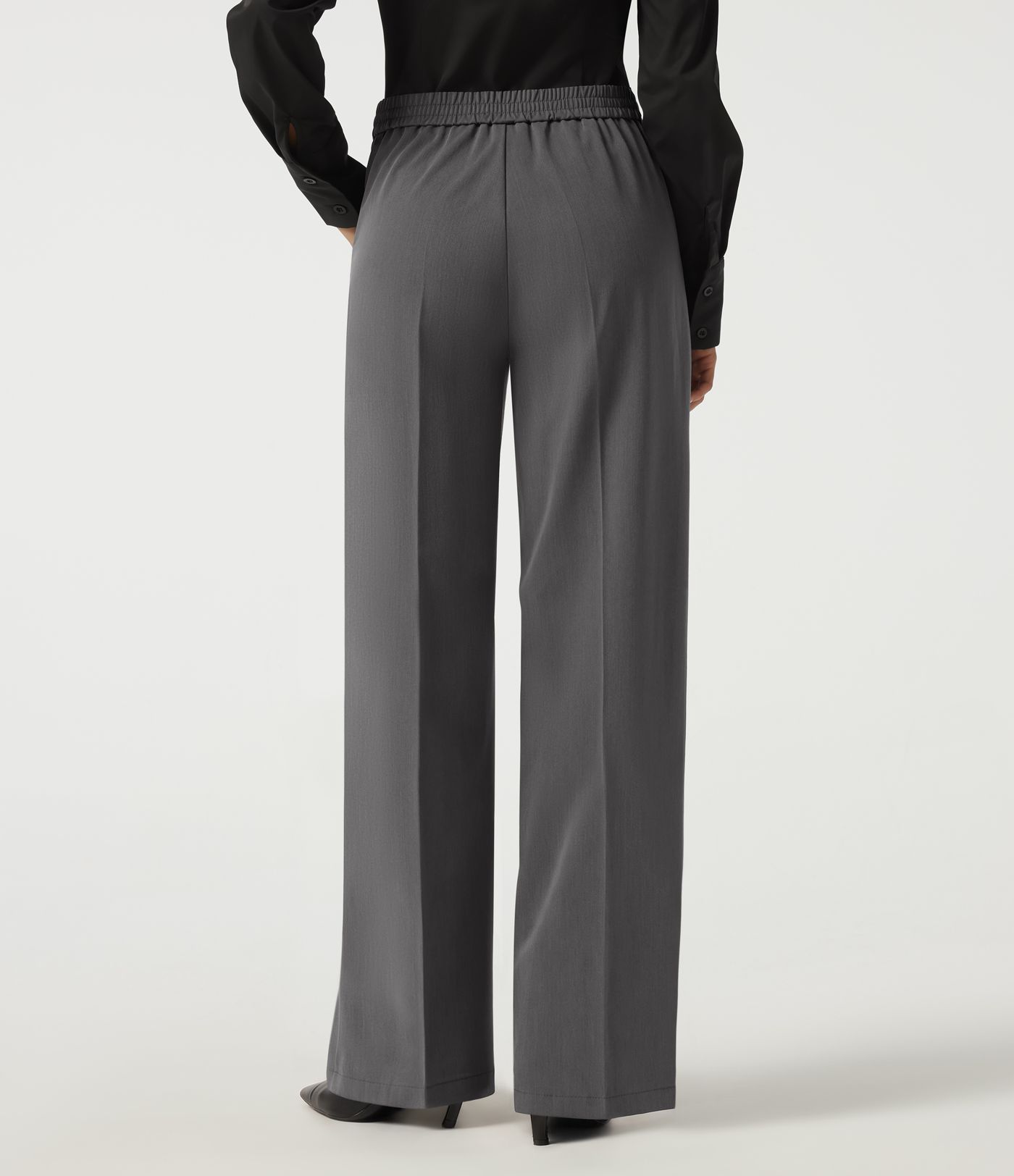 Mid Rise Straight Leg Work Pants with Pockets