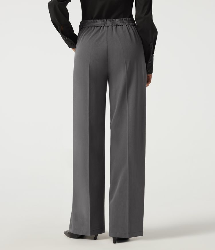 Mid Rise Straight Leg Work Pants with Pockets