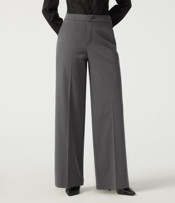 Mid Rise Straight Leg Work Pants with Pockets