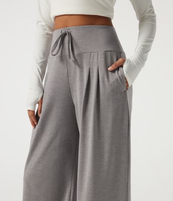 Jogging baggy taille haute brodé avec poches Jogging baggy taille haute brodé avec poches