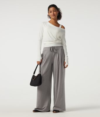 Jogging baggy taille haute brodé avec poches Jogging baggy taille haute brodé avec poches