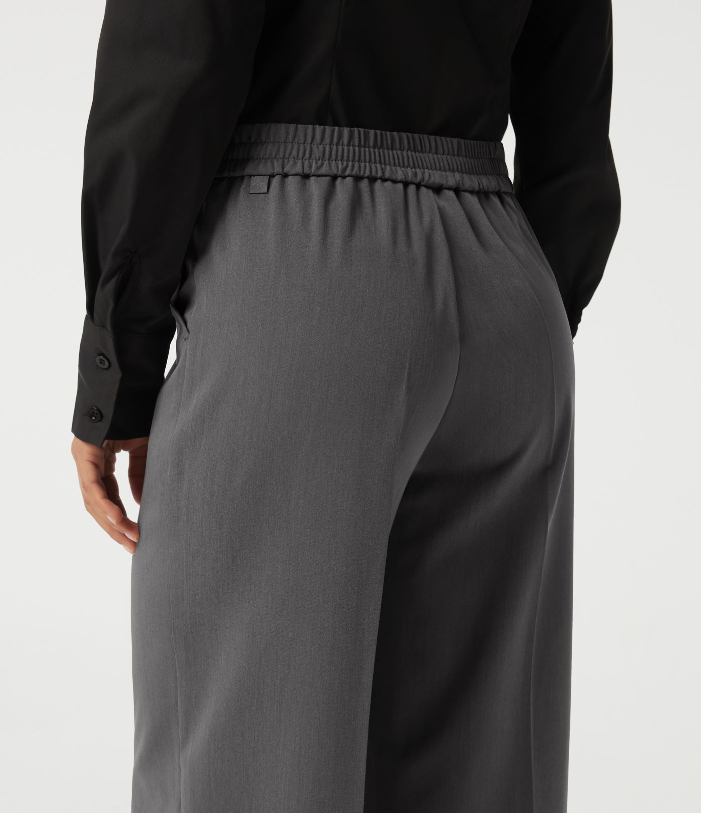 Mid Rise Straight Leg Work Pants with Pockets