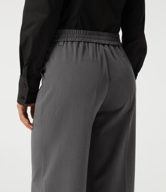 Mid Rise Straight Leg Work Pants with Pockets