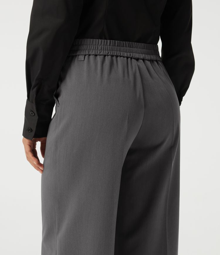 Mid Rise Straight Leg Work Pants with Pockets