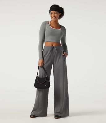 Mid Rise Drawstring Baggy Quick Dry Casual Sweatpants with Pockets Mid Rise Drawstring Baggy Quick Dry Casual Sweatpants with Pockets