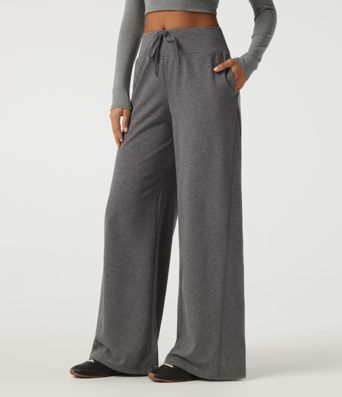 Mid Rise Drawstring Baggy Quick Dry Casual Sweatpants with Pockets Mid Rise Drawstring Baggy Quick Dry Casual Sweatpants with Pockets