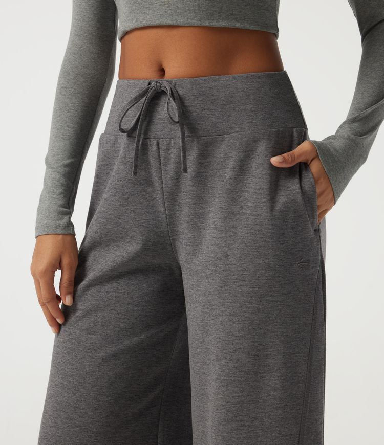 Mid Rise Drawstring Baggy Quick Dry Casual Sweatpants with Pockets Mid Rise Drawstring Baggy Quick Dry Casual Sweatpants with Pockets
