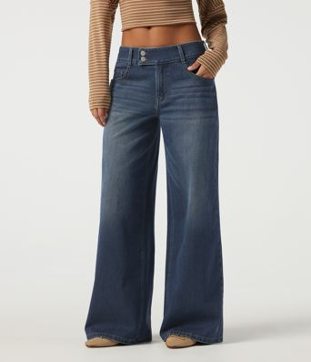 Halara Flex™ Low Rise Baggy Casual Cotton Jeans with Pockets