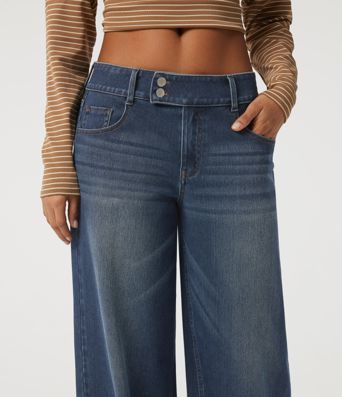 Halara Flex™ Low Rise Baggy Casual Cotton Jeans with Pockets