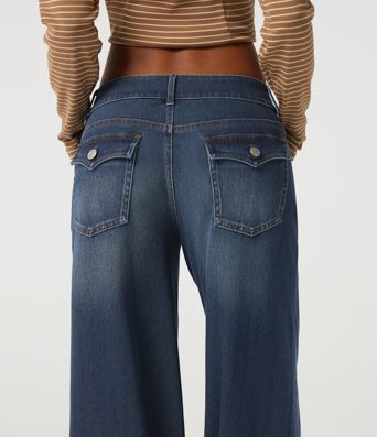 Halara Flex™ Low Rise Baggy Casual Cotton Jeans with Pockets