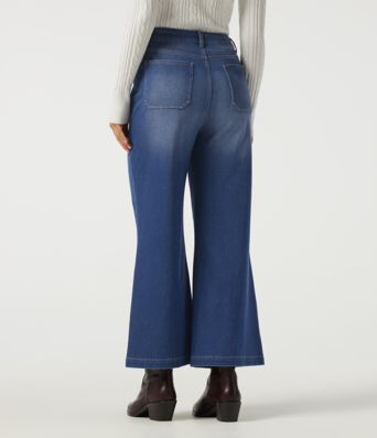 Halara Flex™ Mid Rise Relaxed Casual Flare Jeans with Pockets