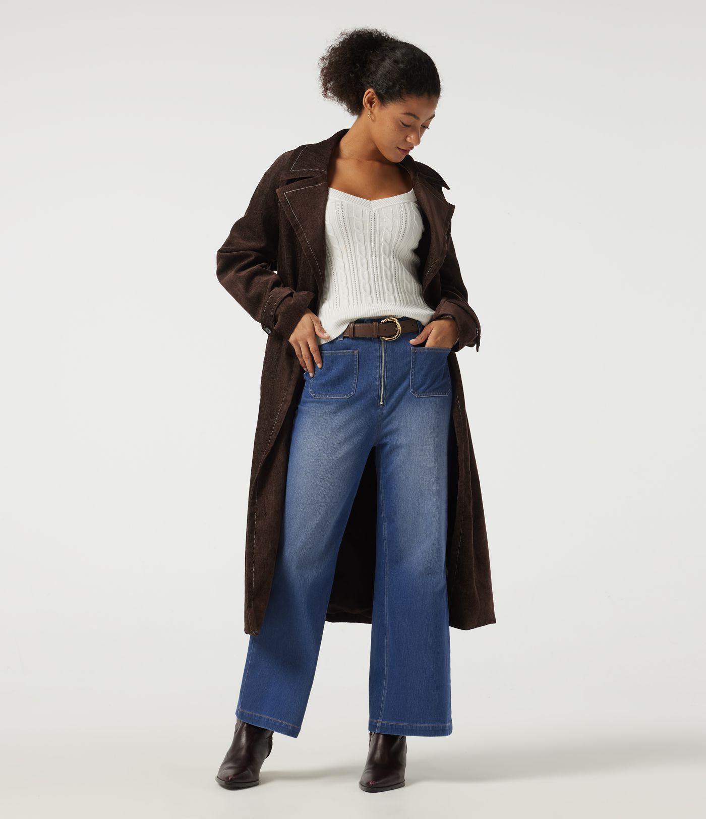 Halara Flex™ Mid Rise Relaxed Casual Flare Jeans with Pockets