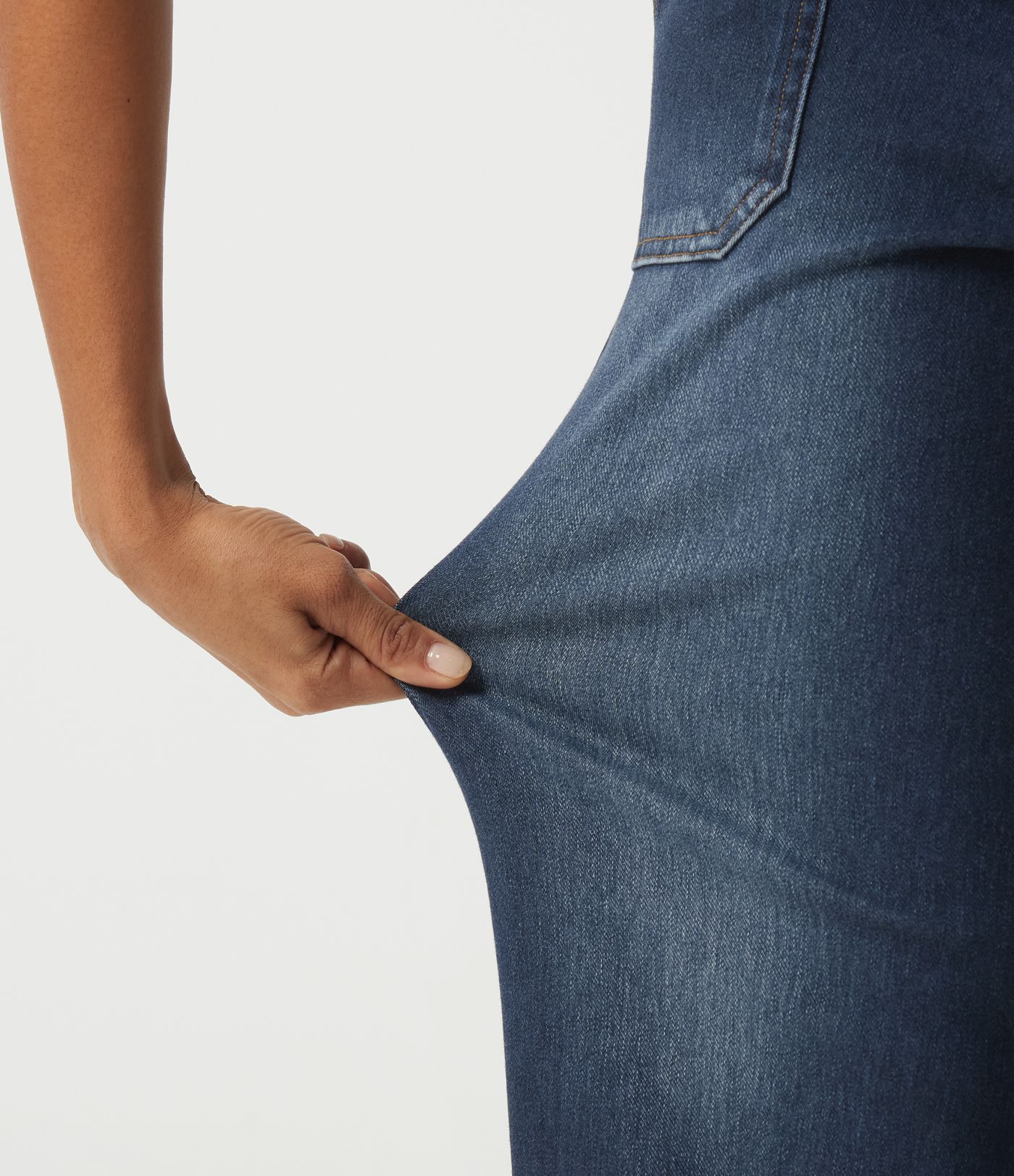 Halara Flex™ Mid Rise Straight Leg Rolled Hem Casual Cotton Jeans with Pockets