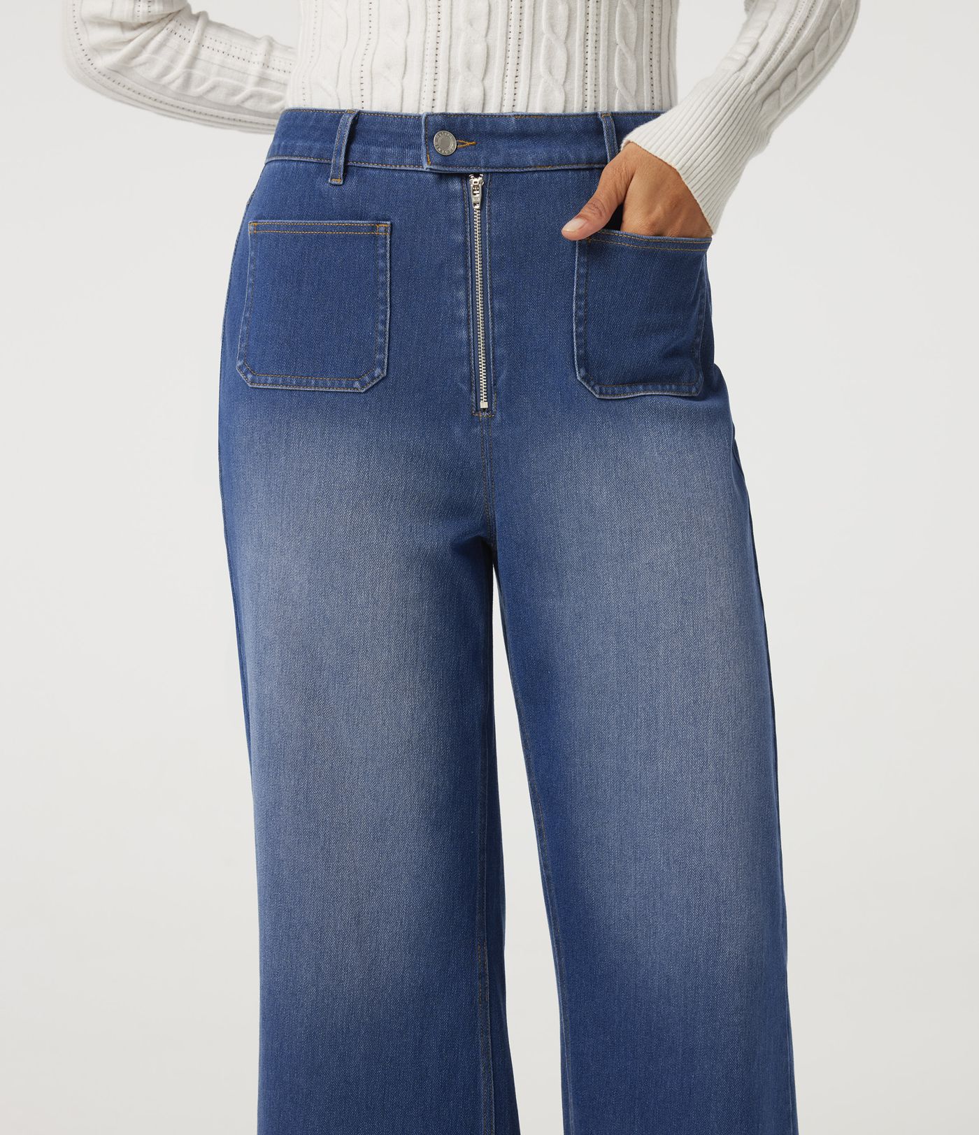 Halara Flex™ Mid Rise Relaxed Casual Flare Jeans with Pockets