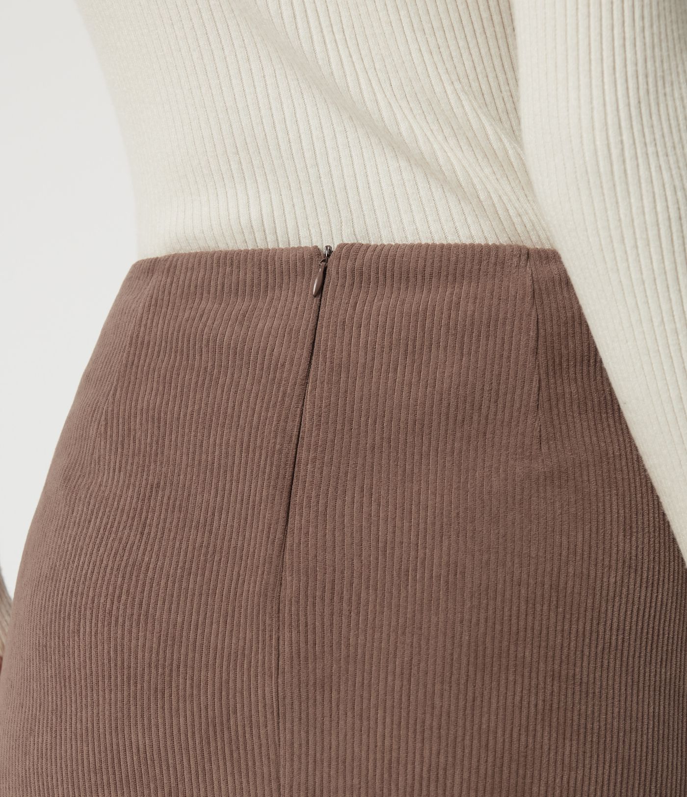 High Waisted A-Line Corduroy Casual Mini Skirt with Built-in Shorts