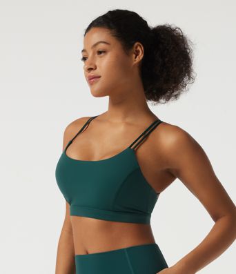 Brassière de sport Halara UltraSculpt™ à col U, maintien léger et dos croisé