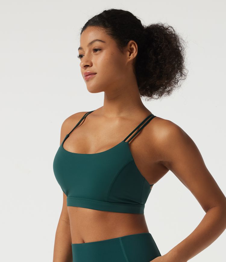 Brassière de sport Halara UltraSculpt™ à col U, maintien léger et dos croisé