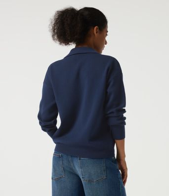 Lapel Collar Long Sleeve Work Cardigan