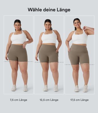 Halara UltraSculpt™ - Formende Workout-Shorts mit hohem Bund, Seitentaschen und Bauchkontrolle - Plus-Size, 17,8 cm