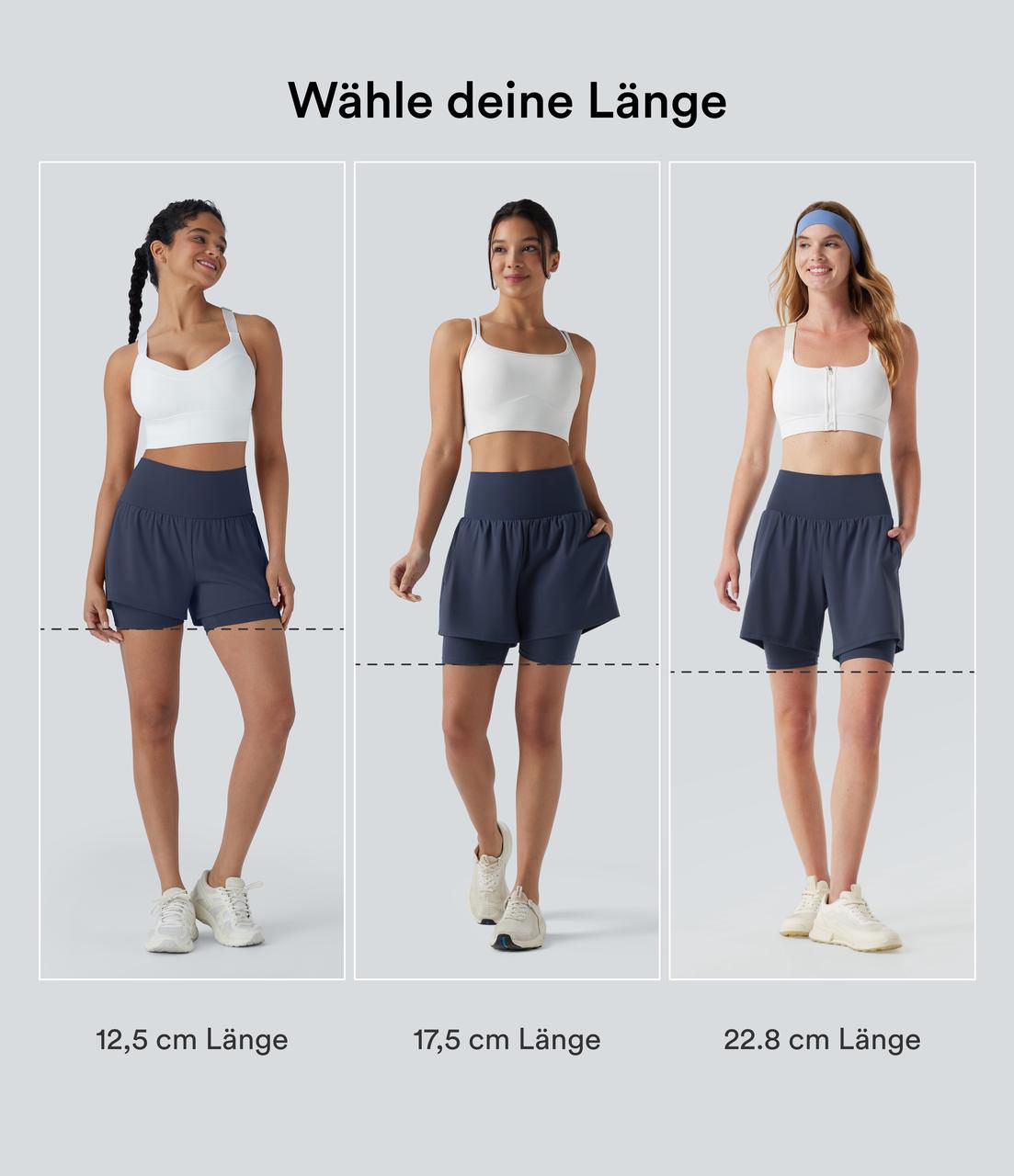 Softlyzero™ Airy, superhohe 2-in-1-Yoga-Shorts mit kühlendem Tragegefühl, mit Taschen - 22,86 cm Softlyzero™ Airy, superhohe 2-in-1-Yoga-Shorts mit kühlendem Tragegefühl, mit Taschen - 22,86 cm