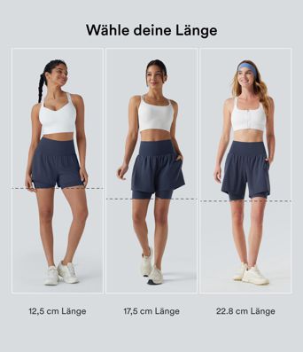 Softlyzero™ Airy, superhohe 2-in-1-Yoga-Shorts mit kühlendem Tragegefühl, mit Taschen - 22,86 cm Softlyzero™ Airy, superhohe 2-in-1-Yoga-Shorts mit kühlendem Tragegefühl, mit Taschen - 22,86 cm