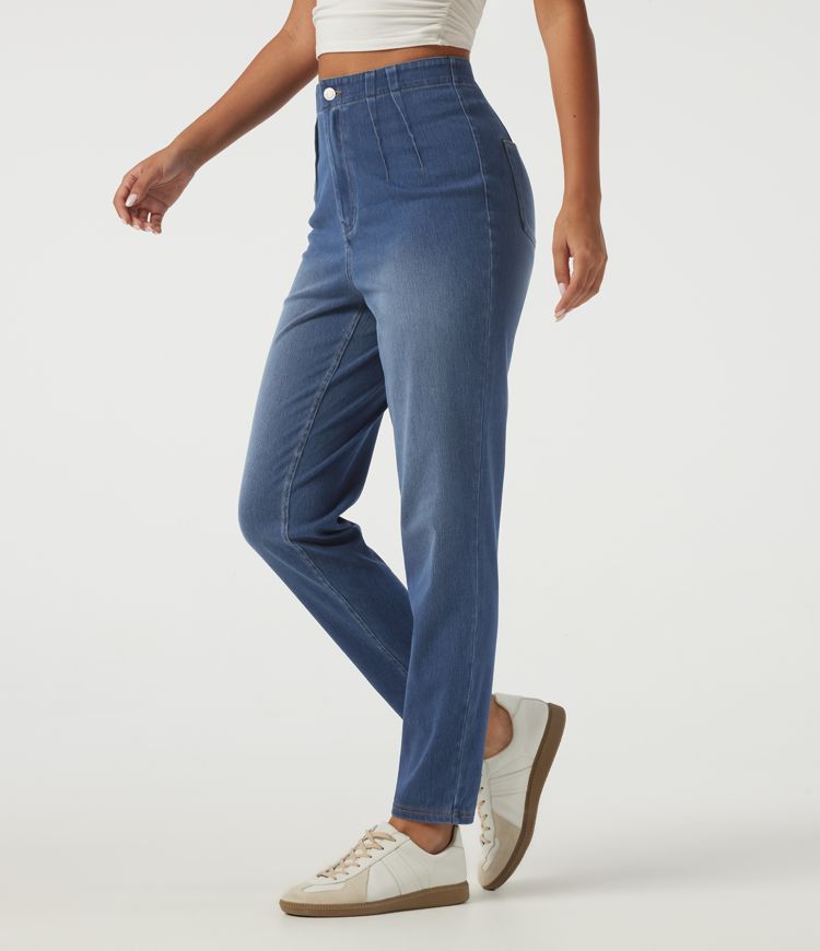 Halara Flex™ High Waisted Tapered Casual Jeans with Pockets