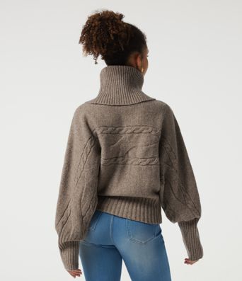 High Neck Long Sleeve Casual Sweater High Neck Long Sleeve Casual Sweater