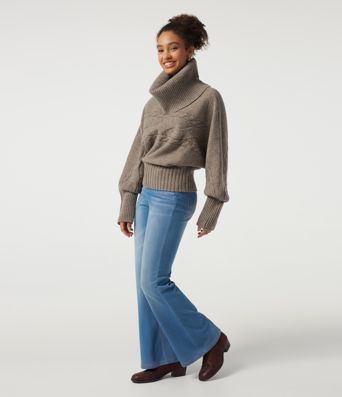 High Neck Long Sleeve Casual Sweater High Neck Long Sleeve Casual Sweater