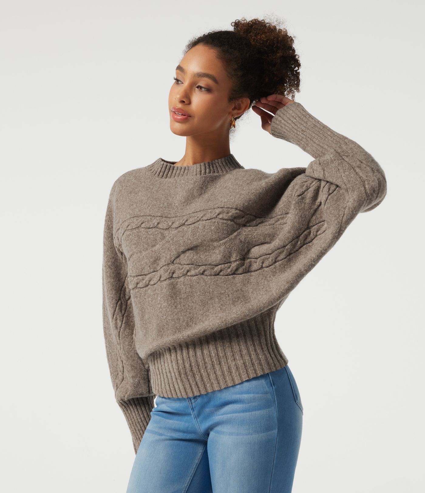 High Neck Long Sleeve Casual Sweater High Neck Long Sleeve Casual Sweater