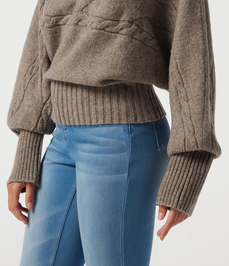 High Neck Long Sleeve Casual Sweater High Neck Long Sleeve Casual Sweater