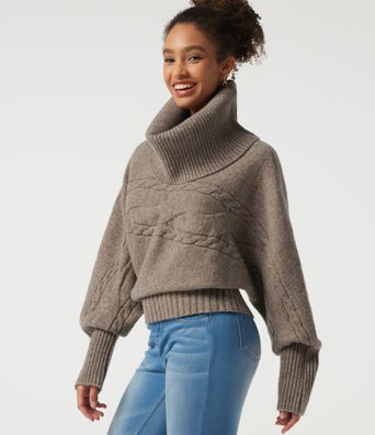 High Neck Long Sleeve Casual Sweater High Neck Long Sleeve Casual Sweater