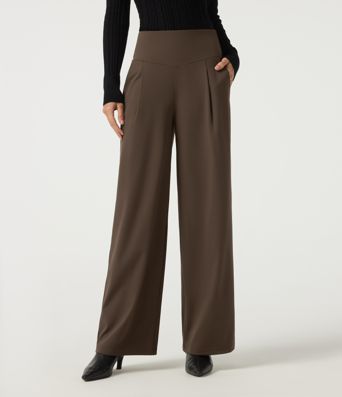 Halara Flex™ DayStretch High Waisted Wide Leg Work Pants with Pockets Halara Flex™ DayStretch High Waisted Wide Leg Work Pants with Pockets