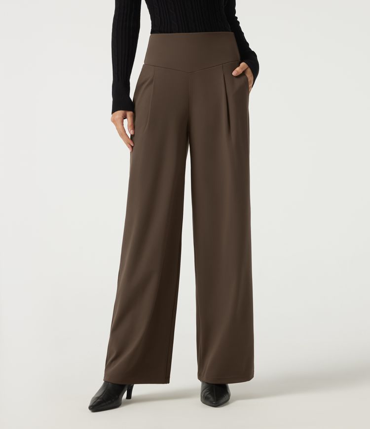 Halara Flex™ DayStretch High Waisted Wide Leg Work Pants with Pockets Halara Flex™ DayStretch High Waisted Wide Leg Work Pants with Pockets