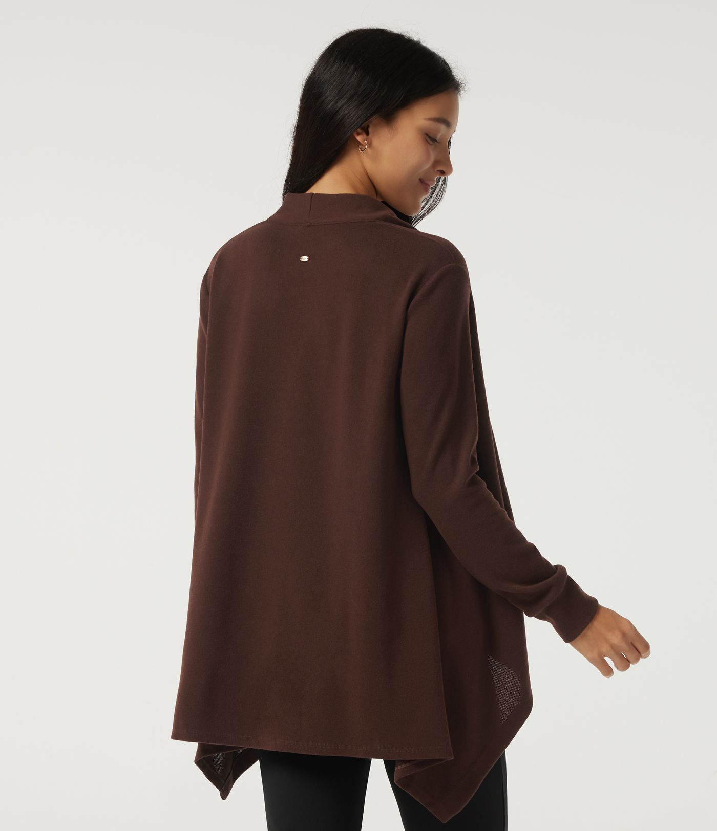 Long Sleeve Asymmetric Wrapped Casual Top Long Sleeve Asymmetric Wrapped Casual Top