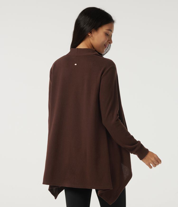 Long Sleeve Asymmetric Wrapped Casual Top Long Sleeve Asymmetric Wrapped Casual Top