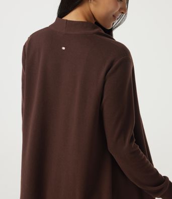 Long Sleeve Asymmetric Wrapped Casual Top Long Sleeve Asymmetric Wrapped Casual Top