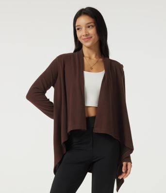 Long Sleeve Asymmetric Wrapped Casual Top Long Sleeve Asymmetric Wrapped Casual Top