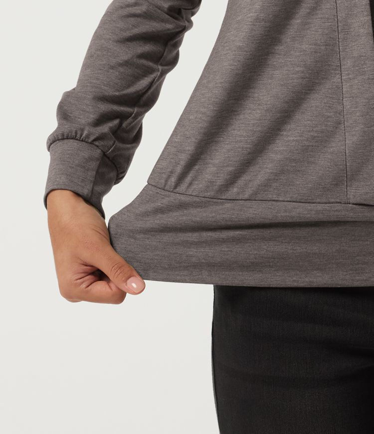 Square Neck Long Sleeve Casual Top
