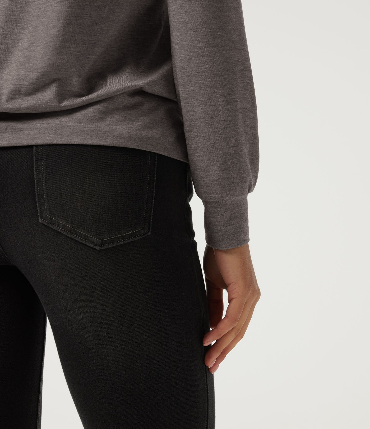 Square Neck Long Sleeve Casual Top