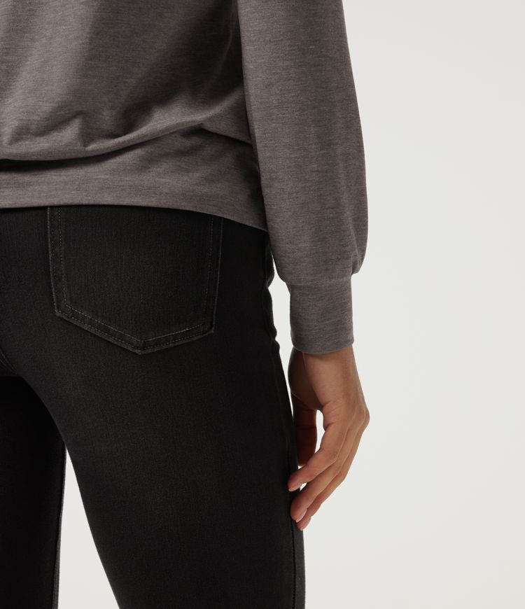 Square Neck Long Sleeve Casual Top