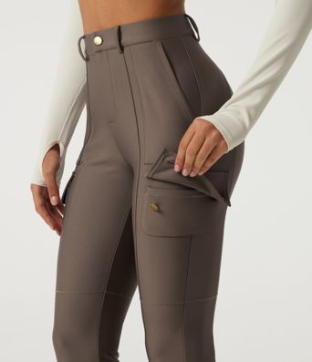 High Waisted Skinny Hiking Pants with Pockets