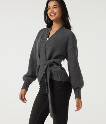 Long Sleeve Tie Front Casual Cardigan Long Sleeve Tie Front Casual Cardigan