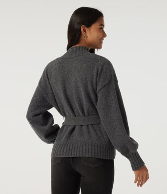 Long Sleeve Tie Front Casual Cardigan Long Sleeve Tie Front Casual Cardigan