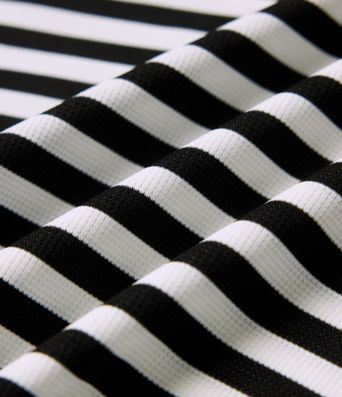 Mid Rise Drawstring Baggy Stripe Waffle Lounge Pants with Pockets